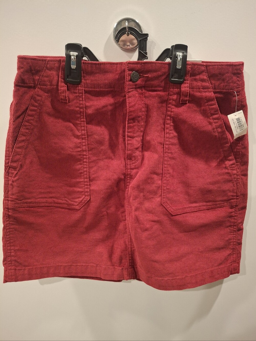 Women's Red Corduroy Skirt